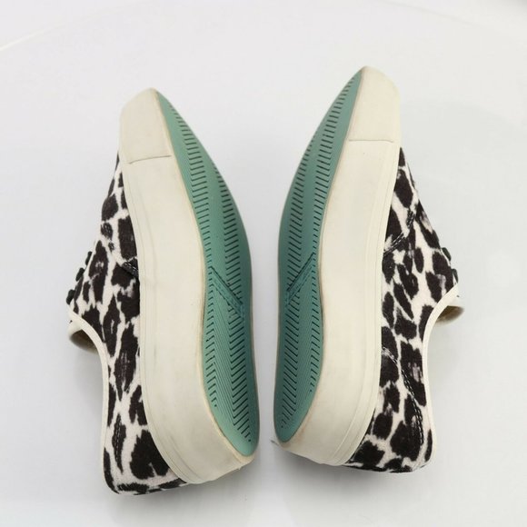 SeaVees for J Crew Women Legend Sneaker Size 7.5 Black White Leopard Animal - Picture 8 of 12